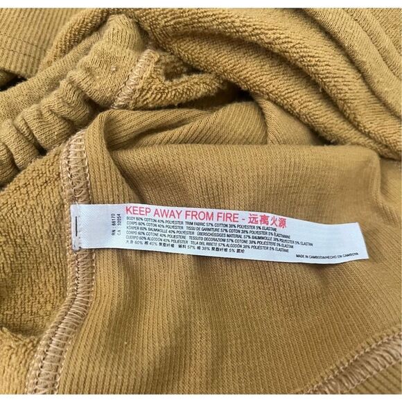 Free People Movement Burnt Gold Circle Back Crop Top Large - Picture 6 of 7